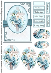 5x7 Blue Cross Sympathy Design Sheet 1