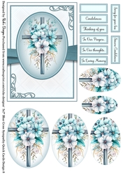 5x7 Blue Cross Sympathy Design Sheet 8