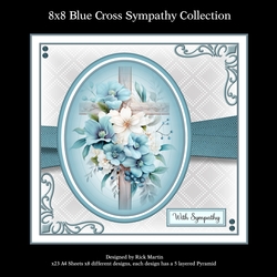 8x8 Blue Cross Sympathy Collection 