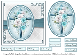7x7 Blue Cross Sympathy 6