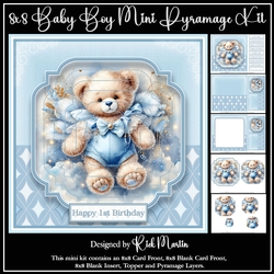 8x8 Baby Boy Mini Pyramage Kit - x5 A4 Sheets