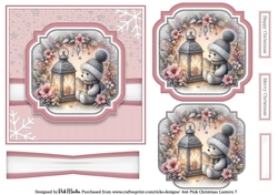 6x6 Pink Christmas Lantern 7