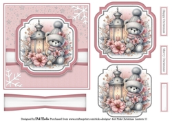 6x6 Pink Christmas Lantern 11