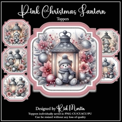 Pink Christmas Lantern Toppers CU4CU/PU/CU