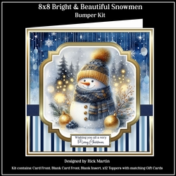 8x8 Bright & Beautiful Snowmen - x15 A4 Sheets