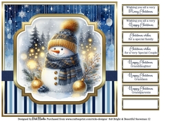 8x8 Bright & Beautiful Snowmen 12
