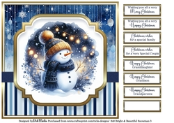 8x8 Bright & Beautiful Snowmen 3