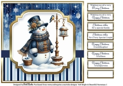 8x8 Bright & Beautiful Snowmen 1