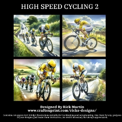 HIGH SPEED CYCLING 2 - Illustrations for Cardmakers & Designers
