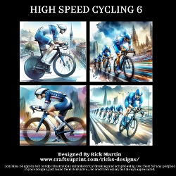 HIGH SPEED CYCLING 6 - Illustrations for Cardmakers & Designers