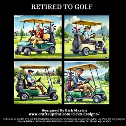 RETIRED TO GOLF - Illustrations for Cardmakers & Designers