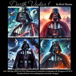 6x6 Darth Vadar 1 - Ilustrations for Cardmakers & Designers