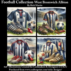 6X6 West Bromwich Albion Themed - Illustrations for Cardmakers & Designers