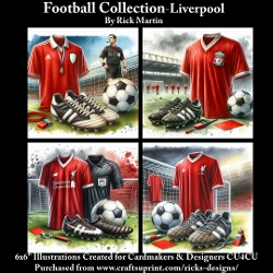 6X6 Liverpool 2 Themed - Illustrations for Cardmakers & Designers 