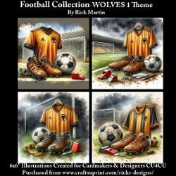 6X6 WOLVES 1 Themed - Illustrations for Cardmakers & Designers