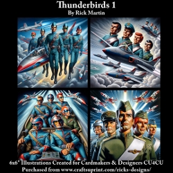6x6 Thunderbirds 1 - Illustrations for Cardmakers & Designers