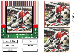 6x6 Arsenal Football 2 Card Front with Toppers and Sentiments 