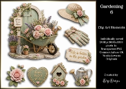 Gardening 6 Large Clipart Collection