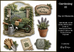 Gardening 10 Large Clipart Collection