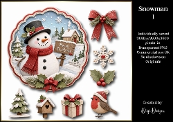 Snowman 1 Clipart Collection