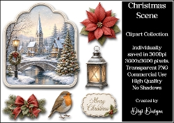 Christmas Scene Clipart Collection