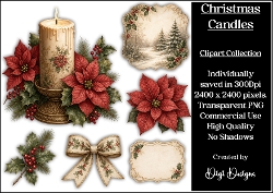 Christmas Candle Clipart Collection
