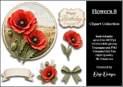 Flowers 8 Clipart Collection PNG