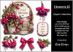 Flowers 15 Clipart Collection PNG