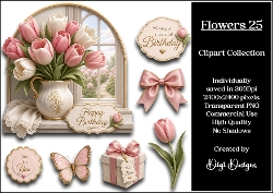 Flowers 25 Clipart Collection PNG