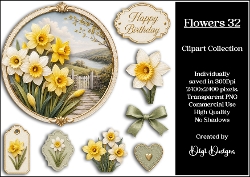 Flowers 32 Clipart Collection PNG