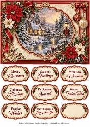 A5 Christmas Quick Card Front with Sentiments