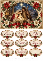 A5 Christmas Quick Card Front with Sentiments