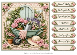 8x8 Bloom Garden - Quick Card Front with Sentiment
