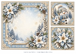 8x8 Winter Snowman - Blank Insert