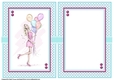 A5 Lady with Balloons 2 Blank Insert