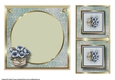 7x7 Blue Box Flowers Blank Insert & Gift Card