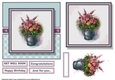6X6 Bucket of Flowers Card Front, Topper, Decoupage & Sentiments 
