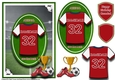 A5 ARSENAL FOOTBALL CARD WITH TOPPER, DECOUPAGE & SENTIMENTS - RAMSDALE