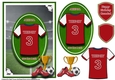 A5 ARSENAL FOOTBALL CARD WITH TOPPER, DECOUPAGE & SENTIMENTS - TIERNEY
