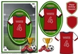A5 ARSENAL FOOTBALL CARD WITH TOPPER, DECOUPAGE & SENTIMENTS - WHITE