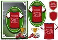 A5 ARSENAL FOOTBALL CARD WITH TOPPER, DECOUPAGE & SENTIMENTS - TAVARES