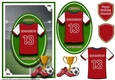 A5 ARSENAL FOOTBALL CARD WITH TOPPER, DECOUPAGE & SENTIMENTS - RUNARRSON