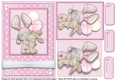A5 Bunny Baby Girl - Rectangle Toppers