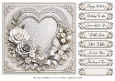 8x8 Elegant Heart Blossom - Quick Card Front with Sentiments
