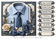 8x8 Elegant Gentleman - Quick Card Front with Sentiments
