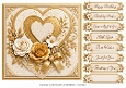 8x8 Golden Hearts 2 Quick Card Front with Sentiments