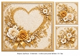 8x8 Golden Hearts 2 Blank Insert 