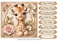 8x8 Giraffe Quick Card Fronts with Sentiments