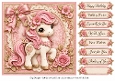 8x8 Pretty Pony Quick Card Front with Sentiments