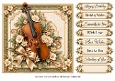 8x8 Golden Melody Violin Quick Card Front with Sentiments